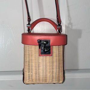 Etienne Aigner Boho Wicker Basket Crossbody Purse